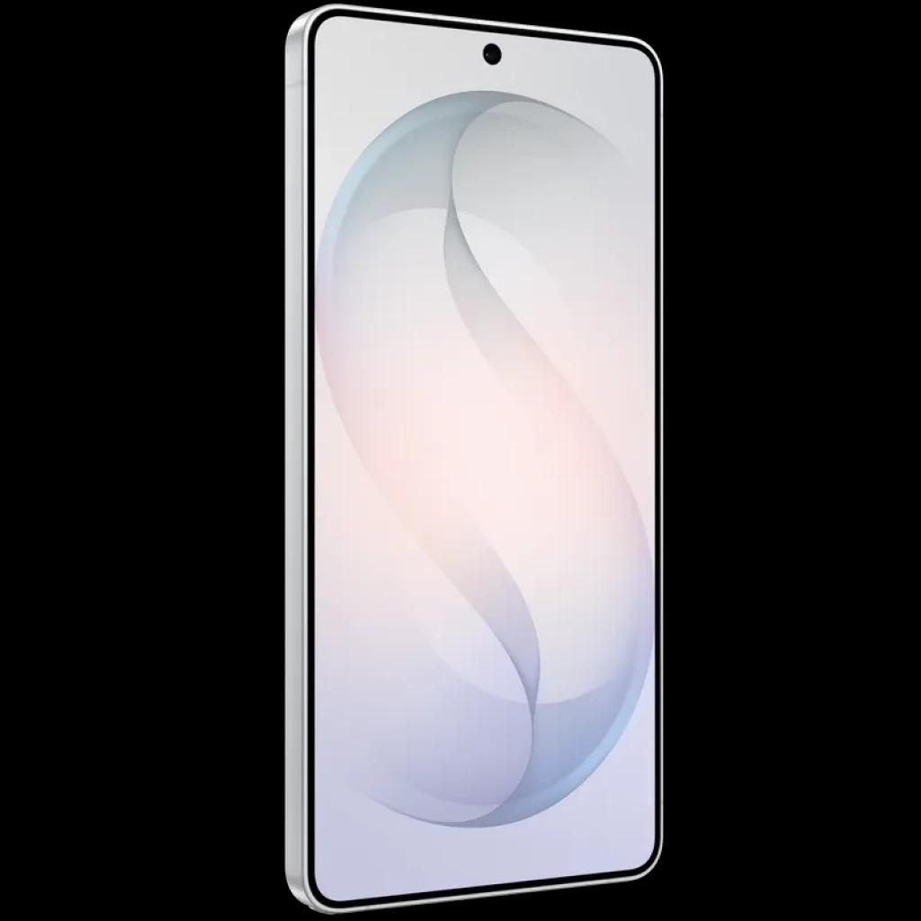 Samsung Galaxy S26 Ultra 5G blanco con pantalla grande casi sin bordes, cámara frontal en orificio central y vidrio Corning Gorilla Armor 2, 120 Hz