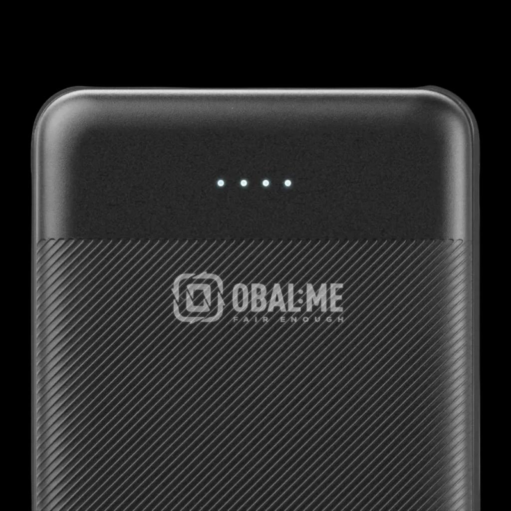 Détail de l'indicateur LED et texture antidérapante de la batterie externe OBAL : ME PowerNest