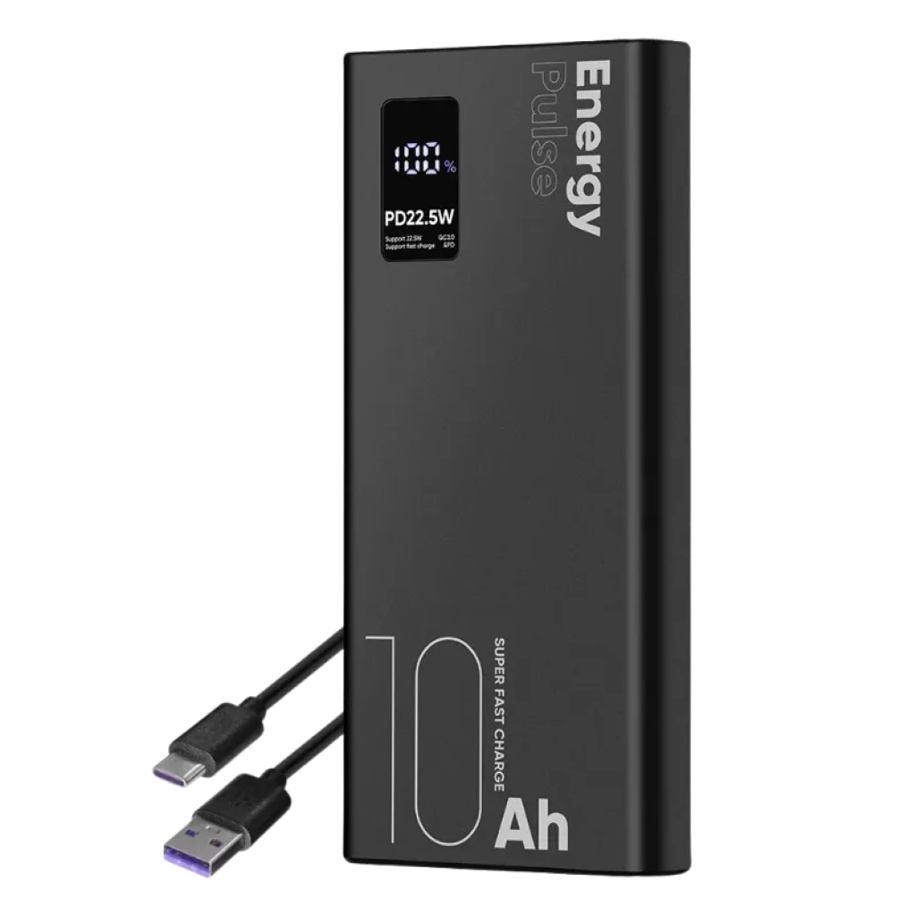 Bateria externa OBAL:ME EnergyPulse 10000 mAh com ecrã digital LED de carga