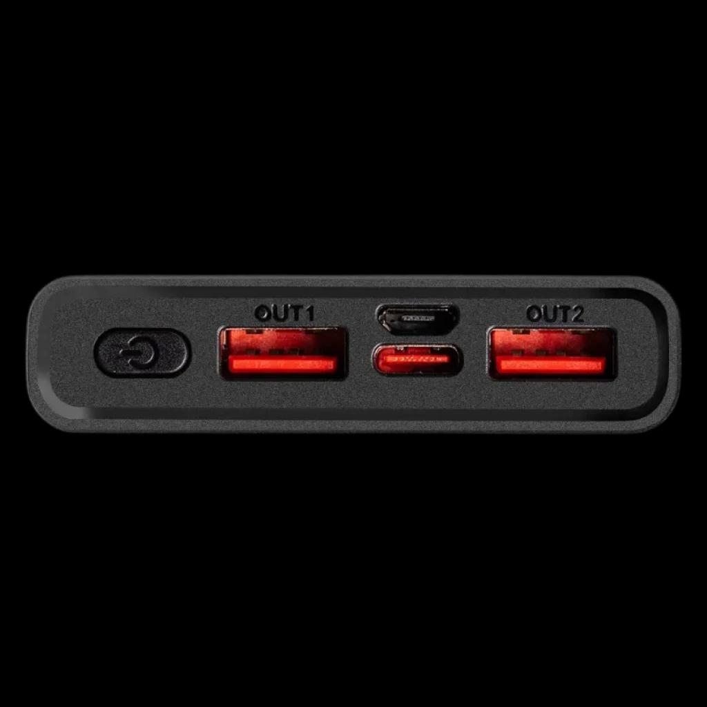 Portas USB-C, USB-A e MicroUSB no power bank OBAL:ME 22,5W