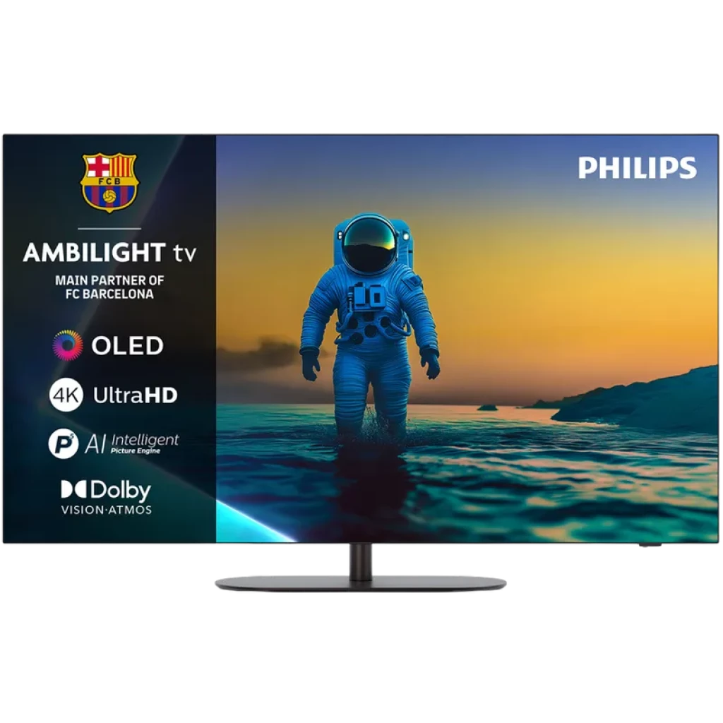 Philips 55OLED820 55" 4K Ambilight - Smart TV OLED, 144 Hz VRR, Google TV, Dolby Vision e P5 AI Gen 9