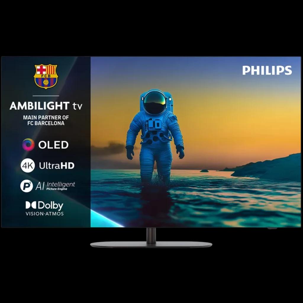 Philips 55OLED820 55" 4K Ambilight - Smart TV OLED, 144 Hz VRR, Google TV, Dolby Vision e P5 AI Gen 9