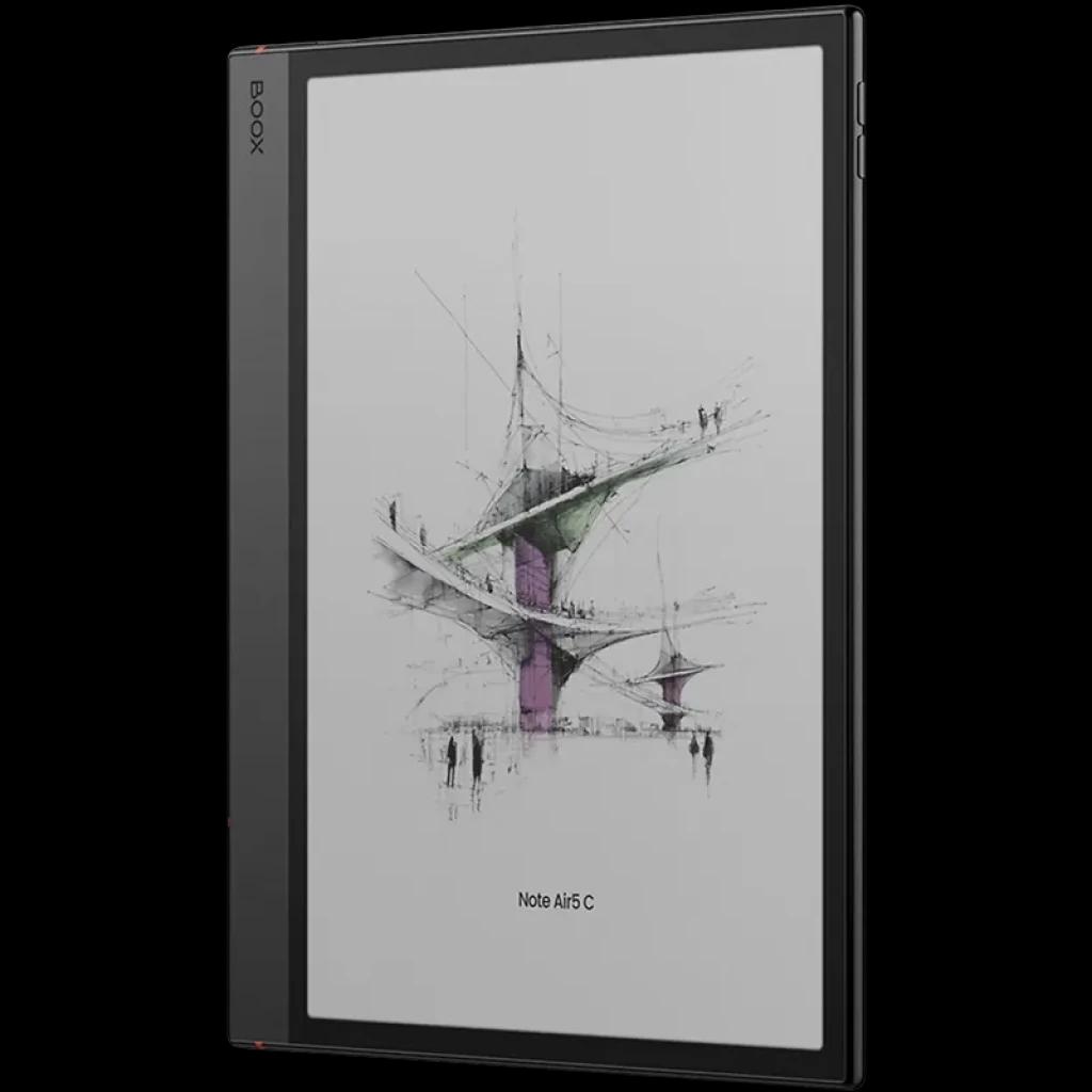 BOOX Note Air5 C 10.3 pulgadas con pantalla Kaleido 3 a color, bisel lateral ancho, cuerpo delgado en gris oscuro y lápiz Pen3 incluido