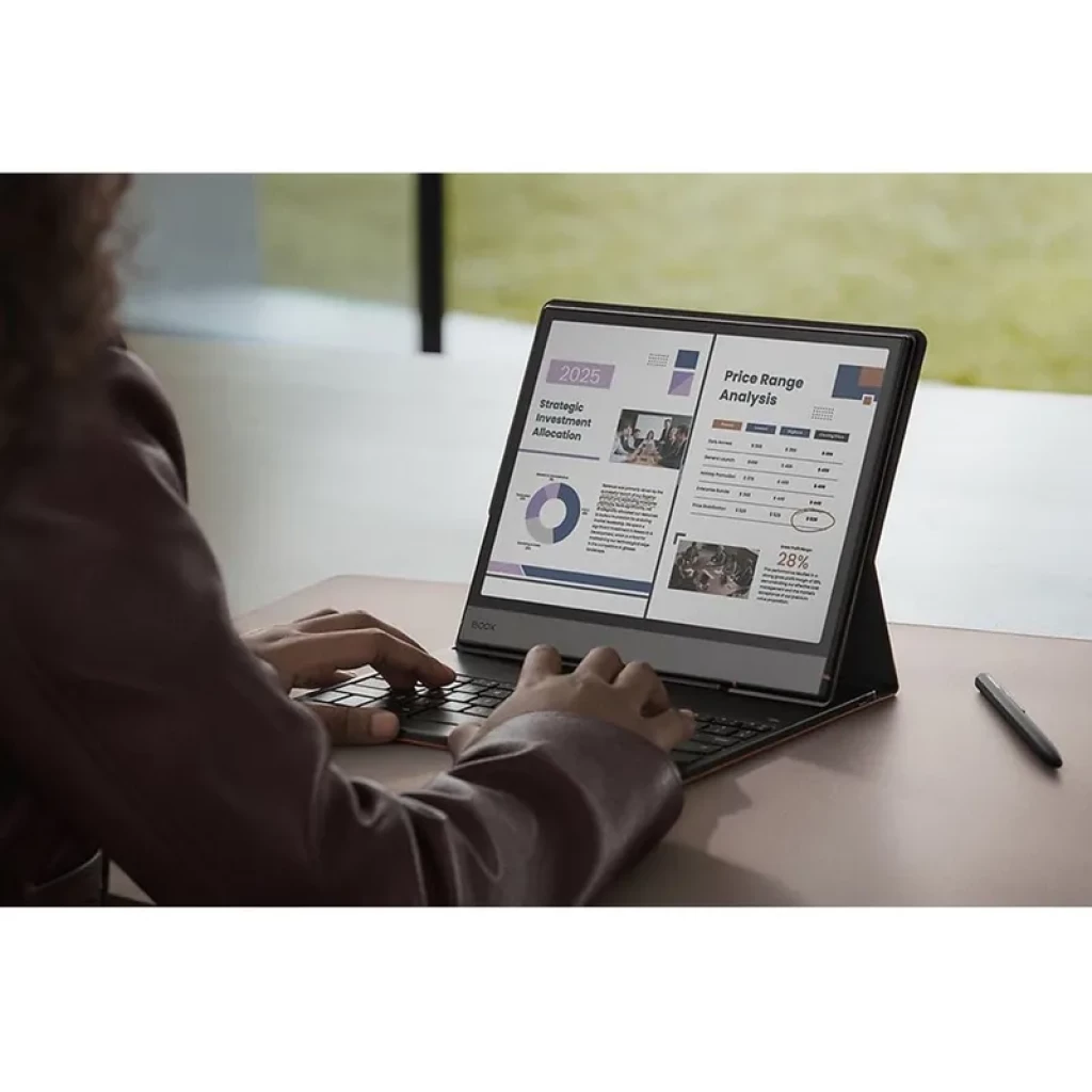 BOOX Note Air5 C 10.3 pulgadas con pantalla Kaleido 3 a color, soporte de teclado y lápiz Pen3, biseles delgados y modo de división de pantalla