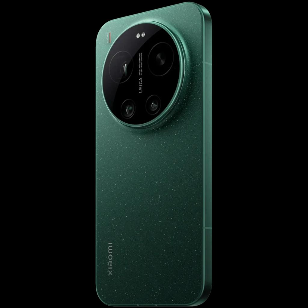 Xiaomi 17 Ultra 512GB Starlit Green con panel OLED 6.9, 12GB RAM y módulo de cámara Leica circular negro; acabado verde con destellos y bordes planos