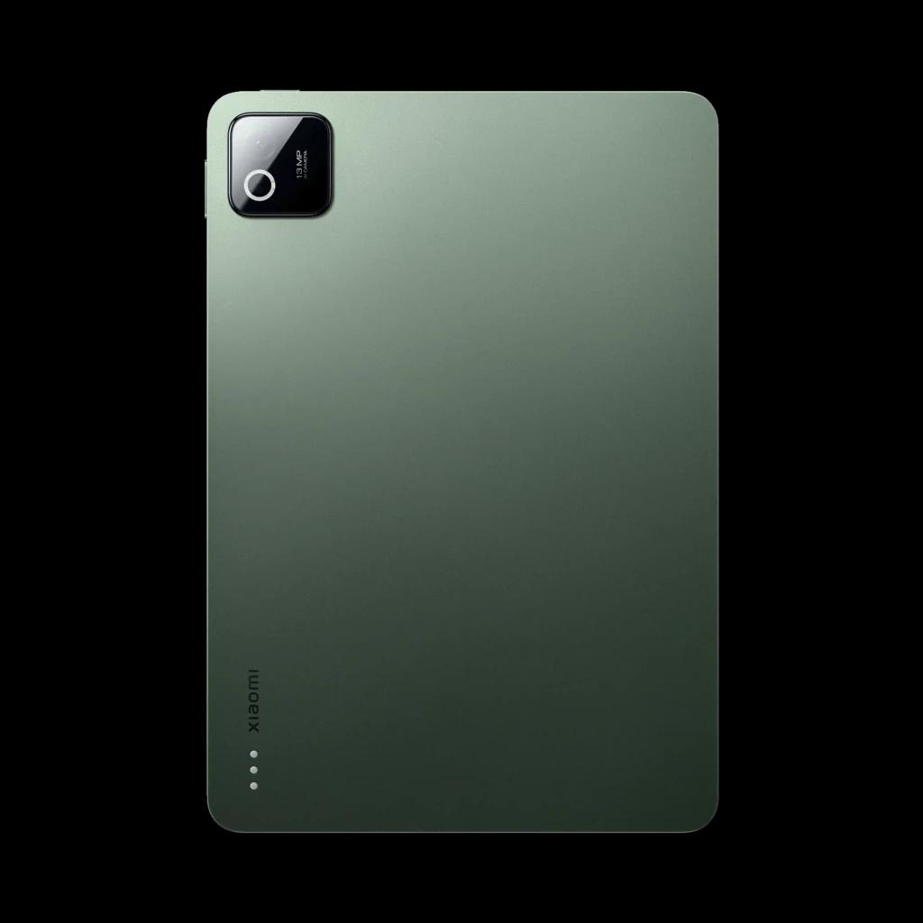 Xiaomi Pad 8 256GB Verde con carcasa mate verde, módulo de cámara trasera cuadrado con flash, bordes delgados y logo Xiaomi discreto en la esquina