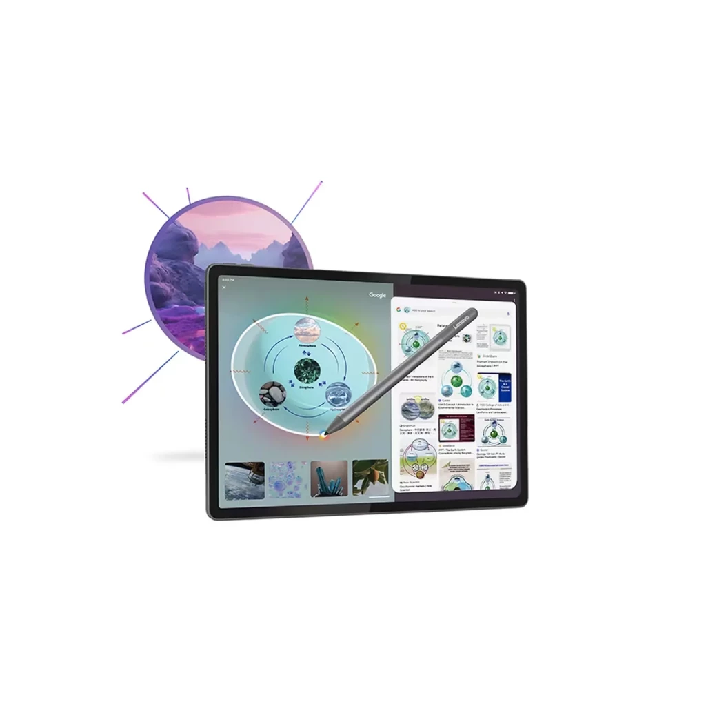 Lenovo Idea Tab Plus 12.1 pulgadas, pantalla grande con biseles finos, lápiz táctil incluido, interfaz multitarea, 256GB y 8GB RAM optimizada por IA