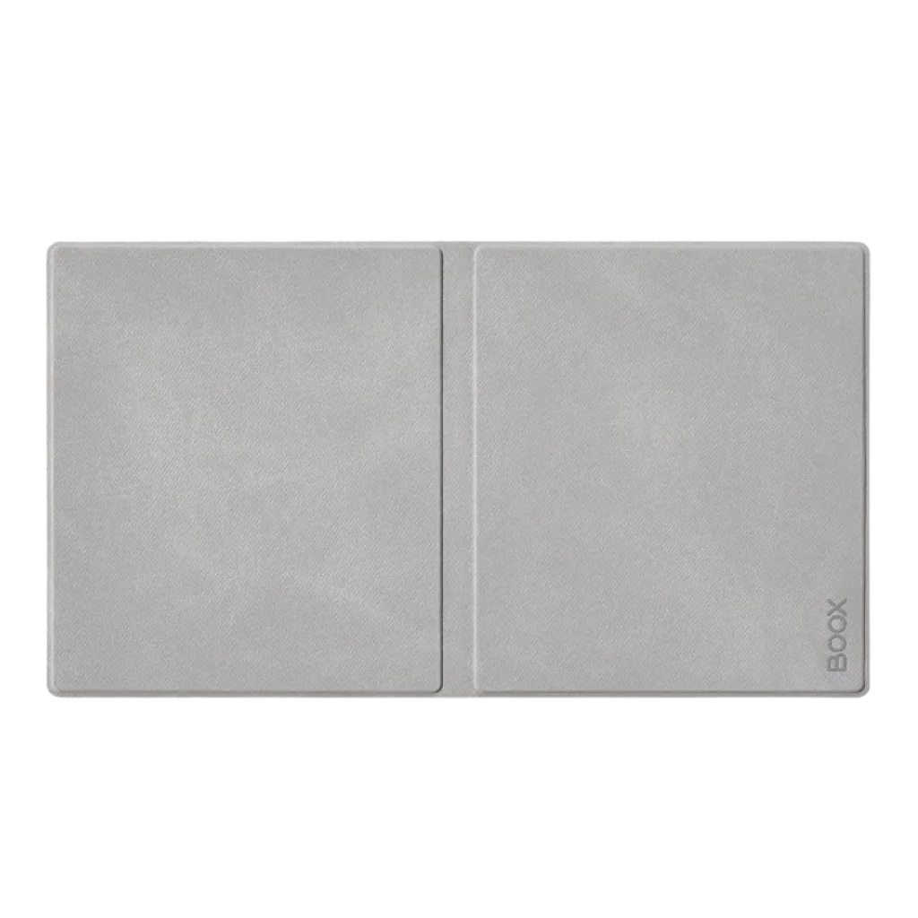 Étui BOOX pour Go 7 et Go 7 Color Gen II en gris, conception pliable de type livre, finition texturée antidérapante et logo BOOX discret dans le coin