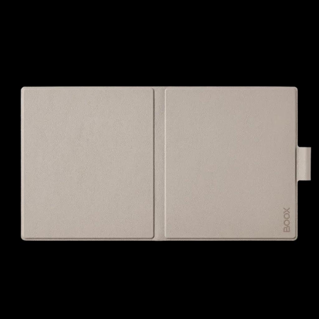 Étui BOOX pour Go 7 et Go 7 Color Gen II, couleur beige, design type livre, texture douce, fermeture magnétique et support latéral pour stylet, profil fin et élégant