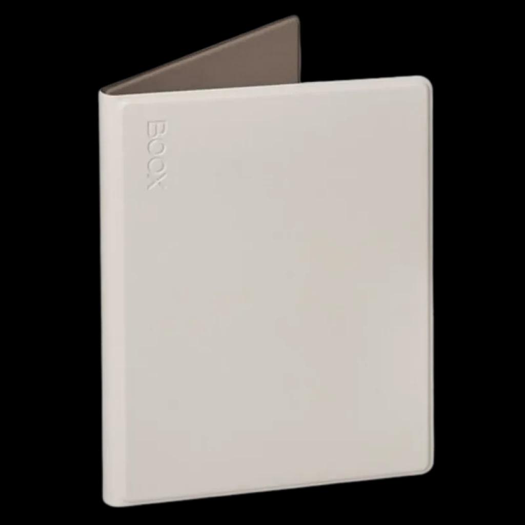 Étui BOOX Magnetic pour Go 6 Beige avec fermeture magnétique, finition lisse beige, logo en relief et doublure intérieure marron, design fin et protecteur