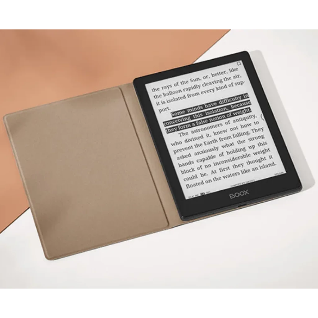 Funda BOOX Magnetic para Go 6 Beige con cierre magnético y tapa tipo libro. Acabado beige suave, interior protector y ajuste preciso para lector BOOX Go 6