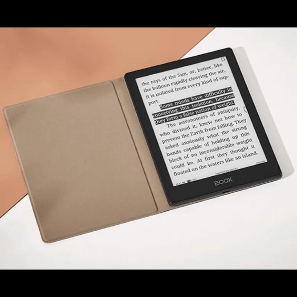 Funda BOOX Magnetic para Go 6 Beige con cierre magnético y tapa tipo libro. Acabado beige suave, interior protector y ajuste preciso para lector BOOX Go 6