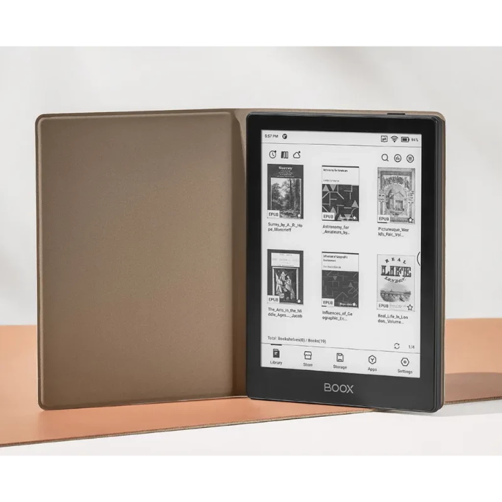 Funda BOOX Magnetic para Go 6 Beige con tapa magnética rígida, acabado mate y ajuste preciso