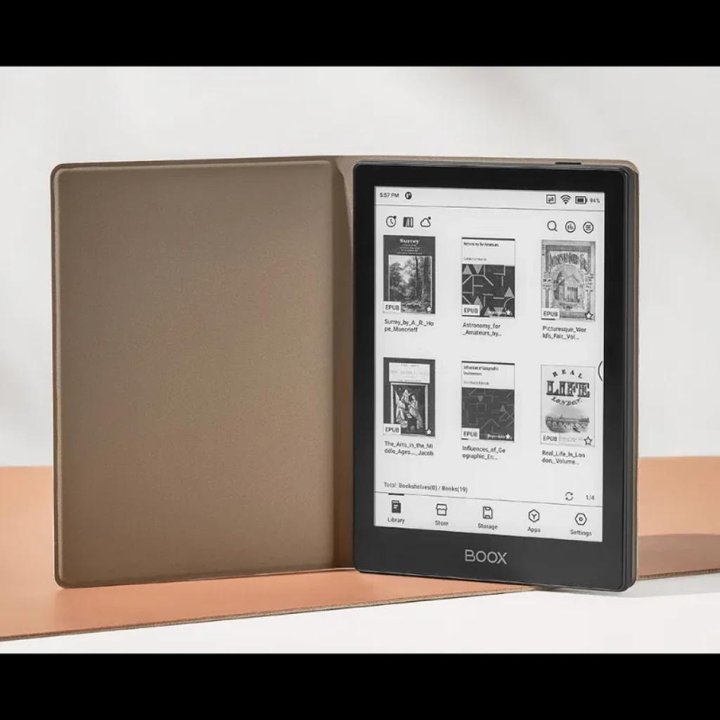 Funda BOOX Magnetic para Go 6 Beige con tapa magnética rígida, acabado mate y ajuste preciso