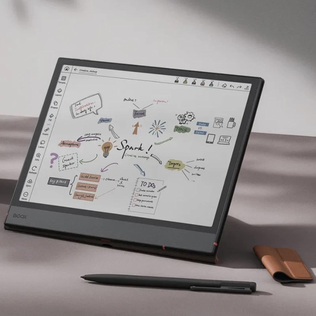 Funda BOOX Magnetic para Note Air5 C gris oscuro con soporte plegable, cierre magnético y recorte preciso