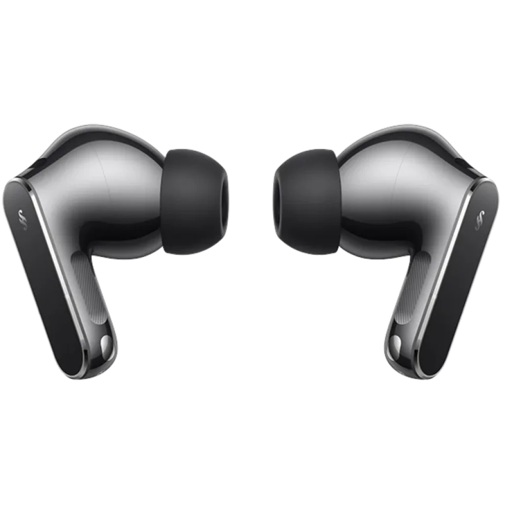Huawei FreeBuds Pro 5 Gris, auriculares in ear con cuerpo metálico, puntas de silicona negras y vástagos cortos; diseño ergonómico y acabado pulido elegante