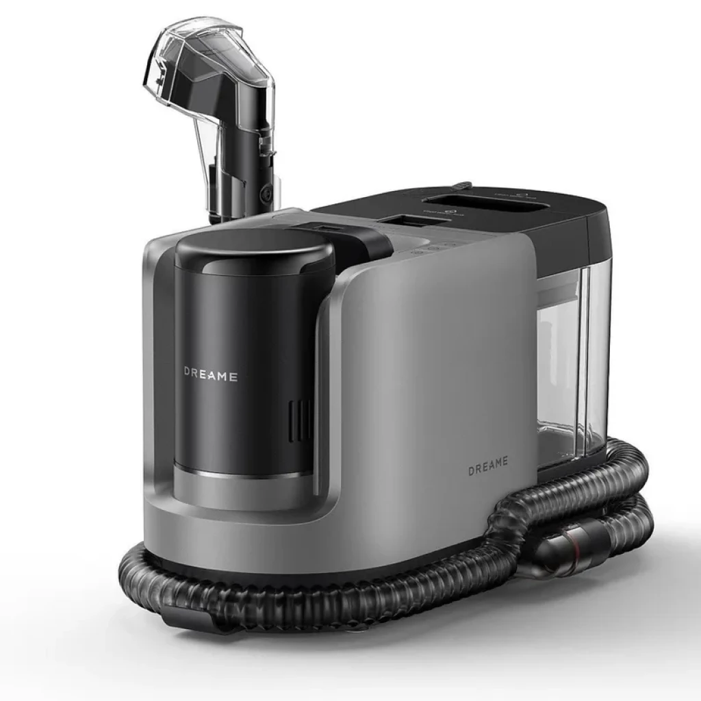 Dreame H15 Mix aspirador 4 en 1 en seco y húmedo, 18000 Pa, cuerpo gris y negro con depósito transparente, manguera flexible y boquilla de detalle desmontable