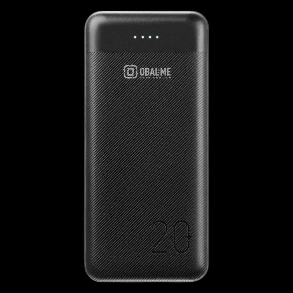 OBAL : ME PowerNest Noir 20000mAh powerbank avec texture antidérapante, indicateur LED de charge et numéro 20 en relief, design compact et élégant