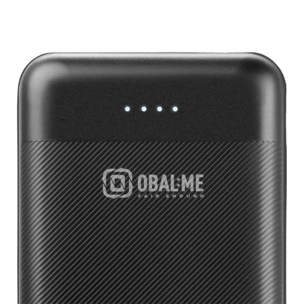OBAL ME PowerNest Noir 20000mAh powerbank avec finition texturée antidérapante, indicateur LED de charge à 4 points