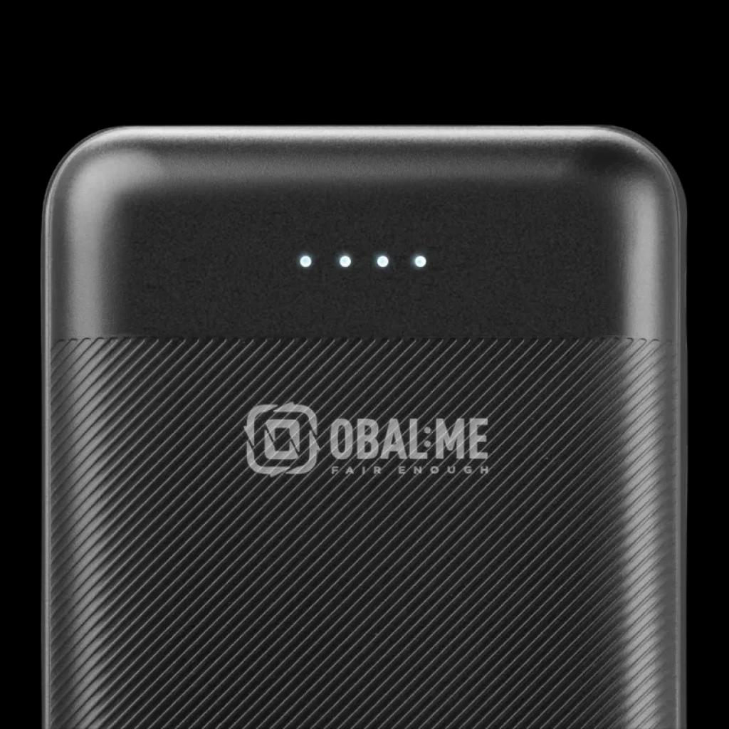 OBAL ME PowerNest Noir 20000mAh powerbank avec finition texturée antidérapante, indicateur LED de charge à 4 points