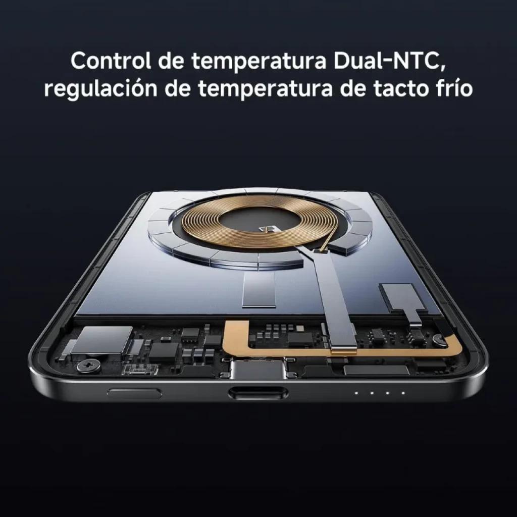 Xiaomi UltraThin Magnetic Power Bank 5000 15W Naranja 5000 mAh con bobina magnética visible, diseño ultradelgado, puerto USB-C y control térmico Dual-NTC