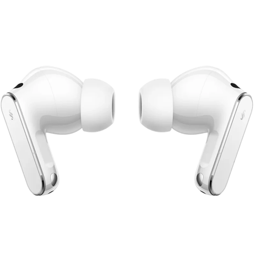 Huawei FreeBuds Pro 5 Blanco, auriculares in-ear con diseño minimalista en blanco brillante, puntas de silicona y bordes metalizados, formato compacto y