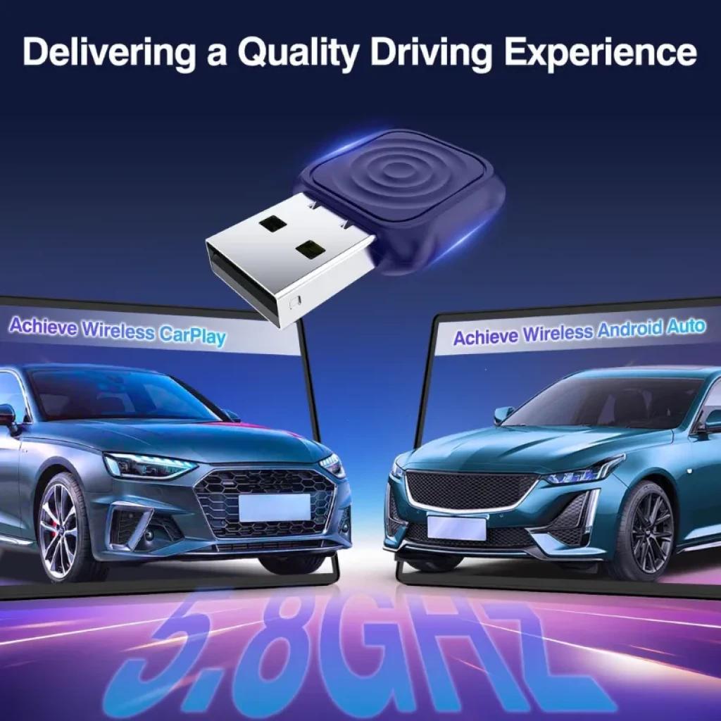 Esquema de ligação sem fios de 5,8 GHz com o adaptador Carlinkit Mini Ultra 1