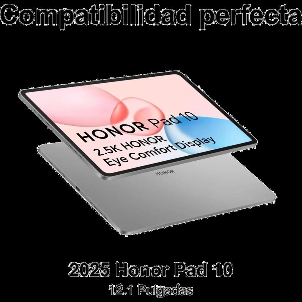 Funda con Teclado Español para Honor Pad 10 12.1 pulgadas, diseño delgado, soporte estable y recortes precisos; protege y mejora la escritura y visualización