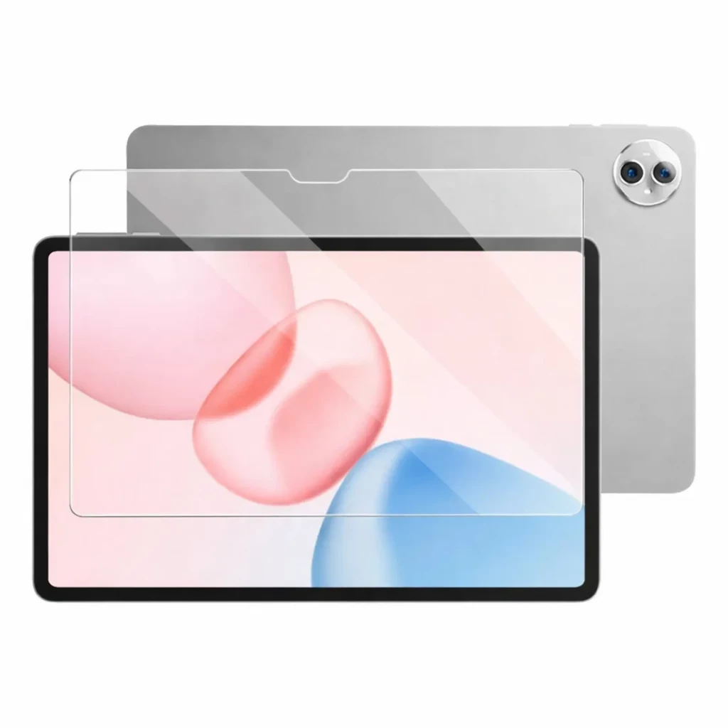 Protector de cristal templado para Honor Pad 10 12.1, transparente, ajuste preciso con notch para cámara, bordes negros finos y cobertura de pantalla completa