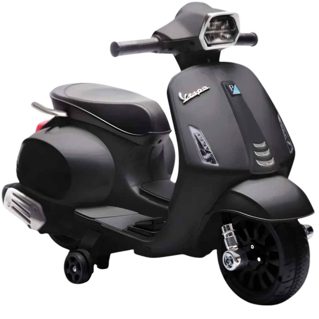 Vespa TR2502 6V Negra Licencia Oficial Piaggio - Moto Eléctrica Infantil