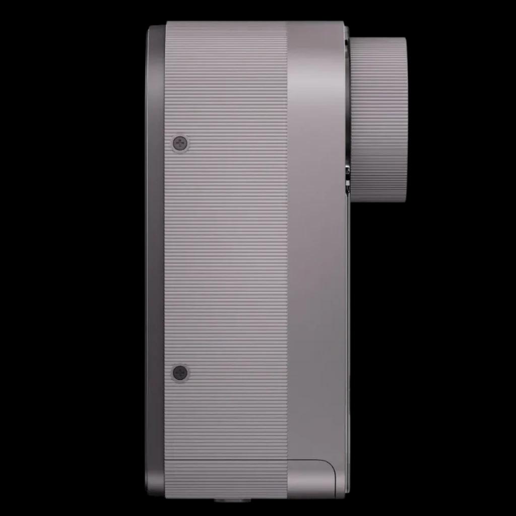 Xiaomi Self-Install Smart Lock sem teclado em cinza, corpo lateral texturizado, cilindro grande e metálico, design minimalista para porta inteligente