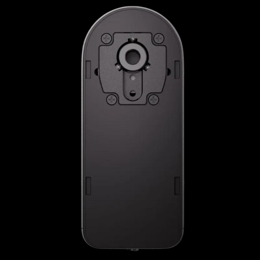 Xiaomi Self-Install Smart Lock sem teclado, placa traseira preta retangular com cantos arredondados, furação central e quatro parafusos visíveis para