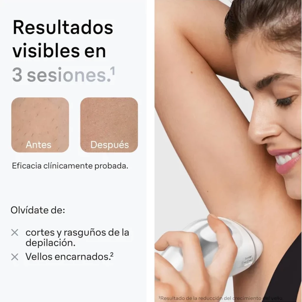 Braun Silk-expert Pro 3 PL3020 IPL con Tecnología SensoAdapt y cabezal de precisión; diseño blanco, uso en axila, resultados visibles en 3 sesiones
