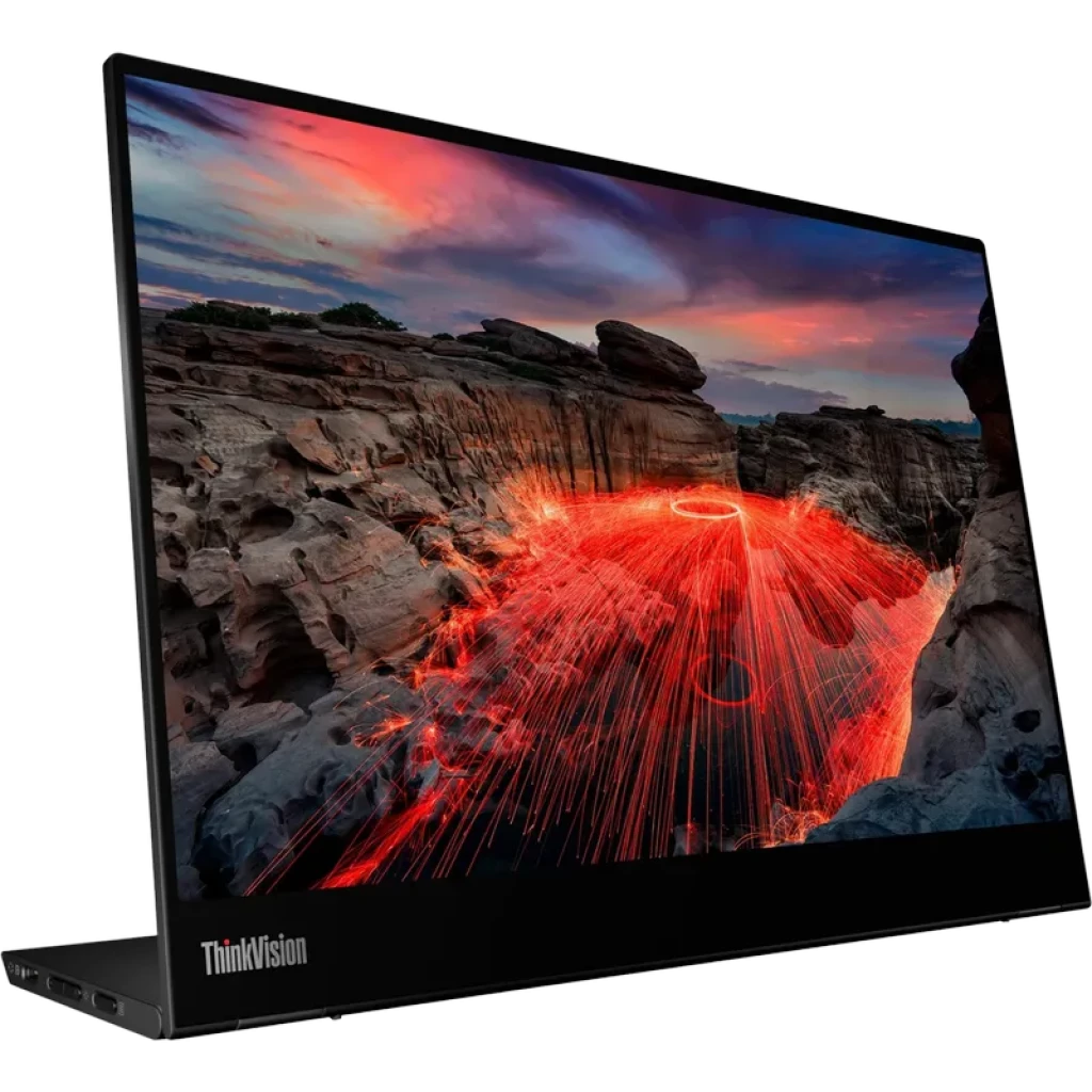 Lenovo ThinkVision M14t Gen 2 14 pouces 2,2K tactile, écran portable ultra fin avec bords ultra fins, affichage vif et support latéral compact