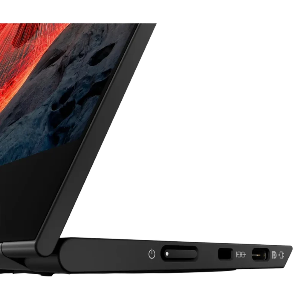 Lenovo ThinkVision M14t Gen 2 14 pouces 2,2K tactile – écran portable fin, bordures étroites, boutons latéraux, ports USB-C et mini-HDMI, design noir