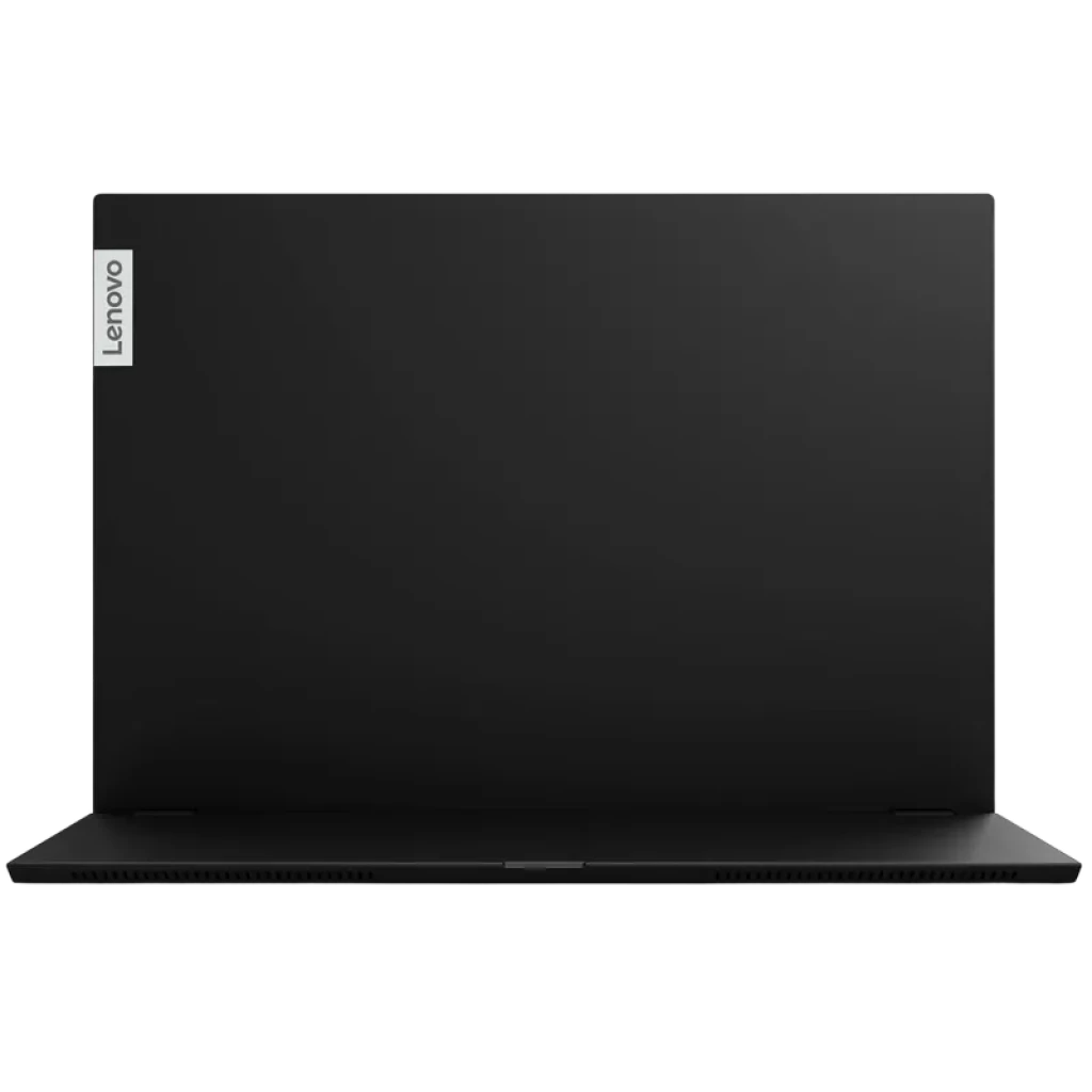 Lenovo ThinkVision M14t Gen 2 14 pouces 2,2K tactile portable, dos noir mat élégant, logo Lenovo vertical, profil fin avec ports latéraux visibles
