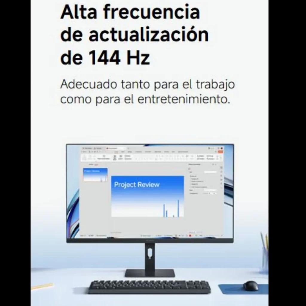Xiaomi Monitor A27i 2026 IPS 27 pulgadas FHD, 144 Hz, biseles delgados, peana ajustable y pantalla nítida ideal para trabajo y juego