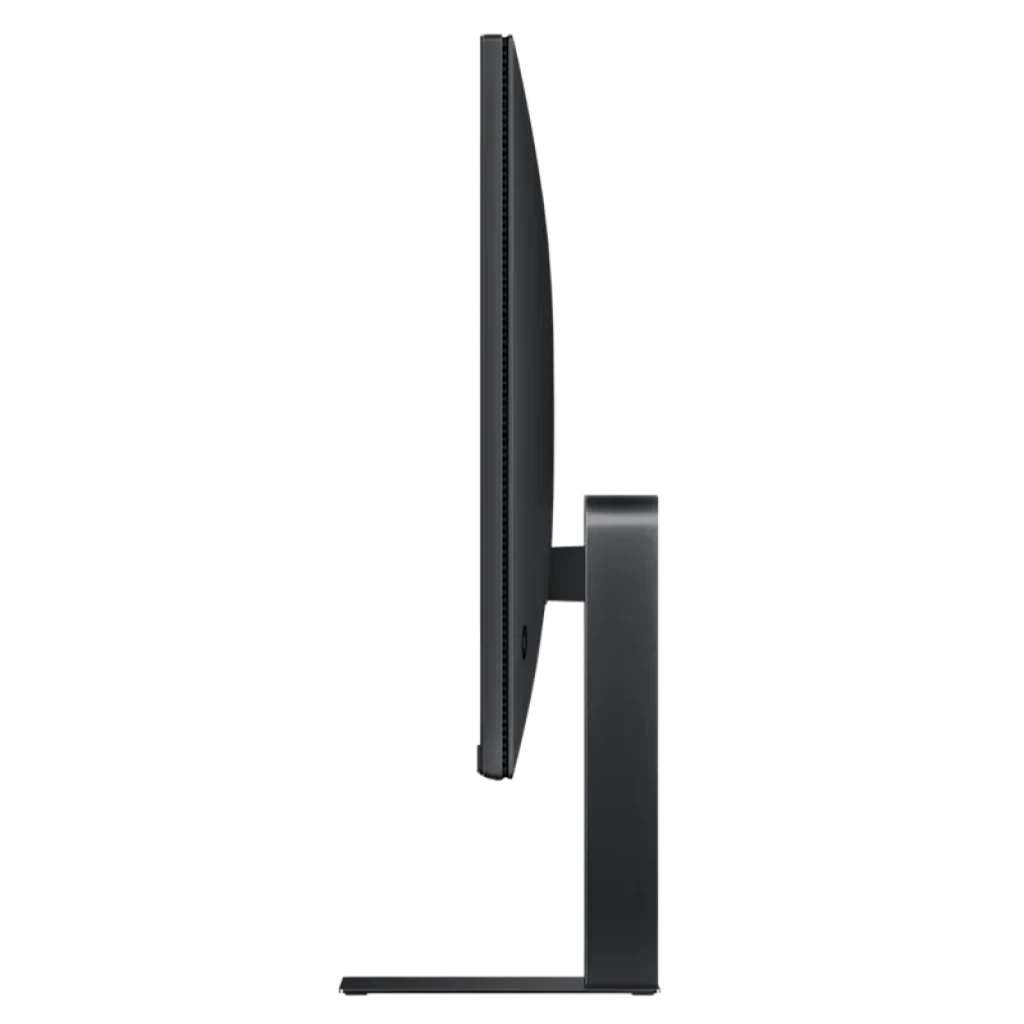 Xiaomi Monitor A27i 2026 Panel IPS 144Hz FHD con diseño ultrafino, biseles mínimos y soporte robusto; perfil lateral elegante en color negro