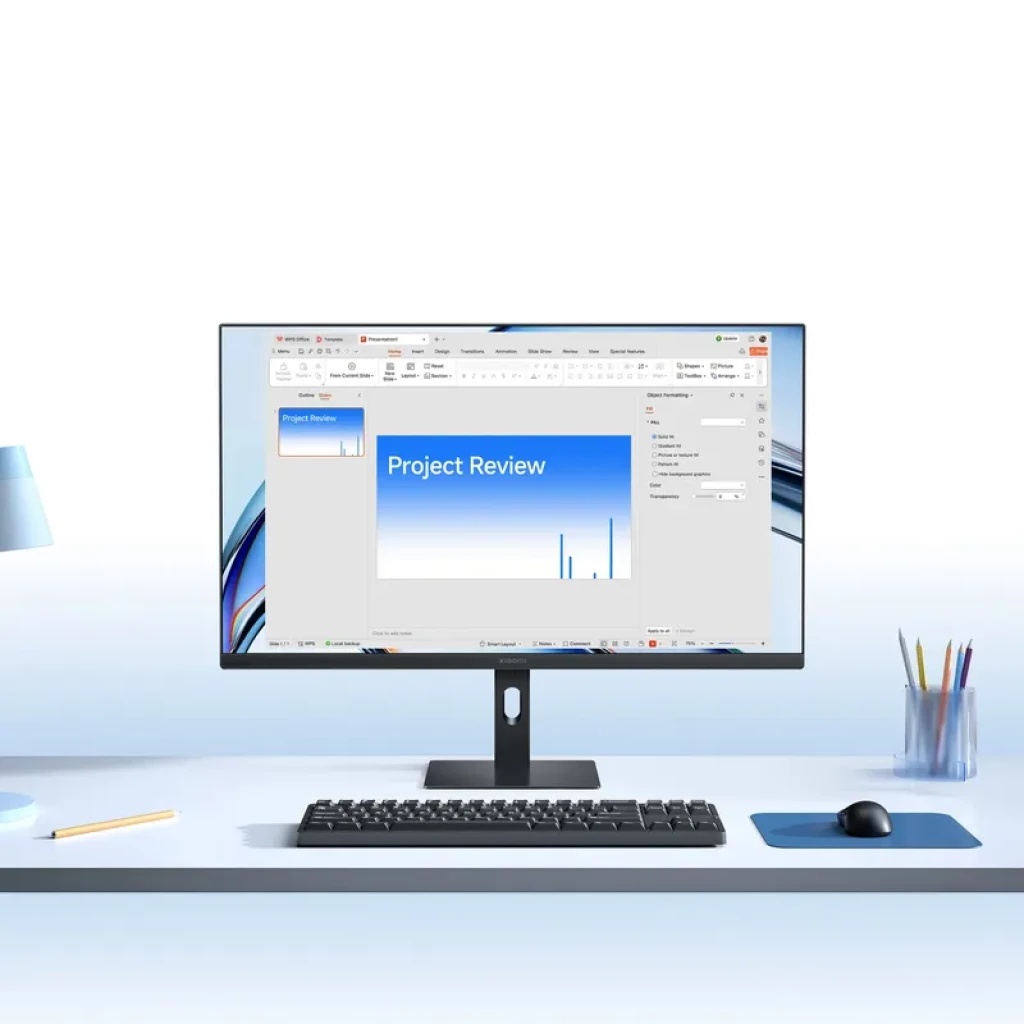 Xiaomi Monitor A27i 2026 IPS 27 pulgadas, biseles ultrafinos, resolución FHD, 144Hz, peana ajustable, ideal para trabajo y gaming en escritorio moderno