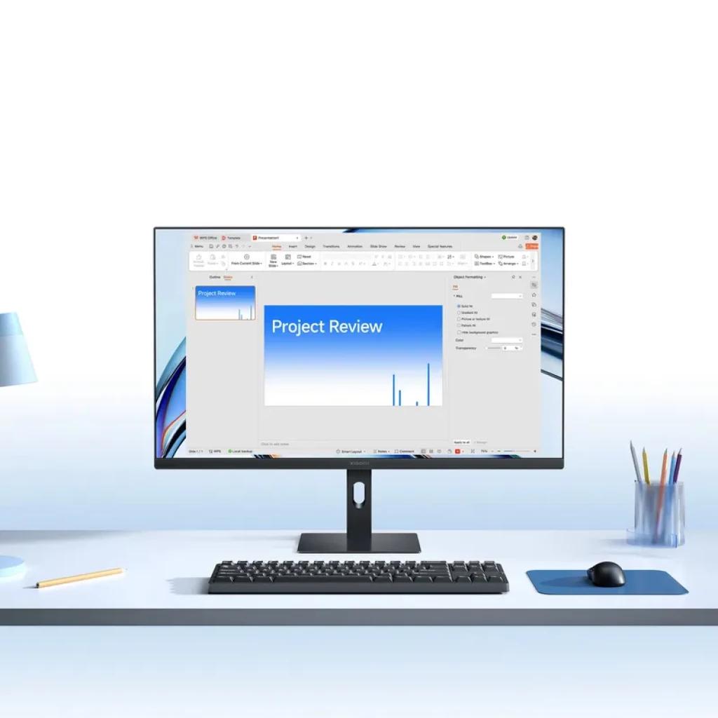 Xiaomi Monitor A27i 2026 IPS 27 pulgadas, biseles ultrafinos, resolución FHD, 144Hz, peana ajustable, ideal para trabajo y gaming en escritorio moderno