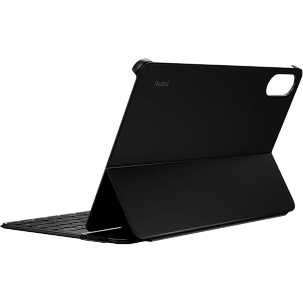Teclado Xiaomi Pad 8 / 8 Pro com touchpad e capa inteligente preta, design magnético, suporte dobrável, recorte para câmera e acabamento slim elegante