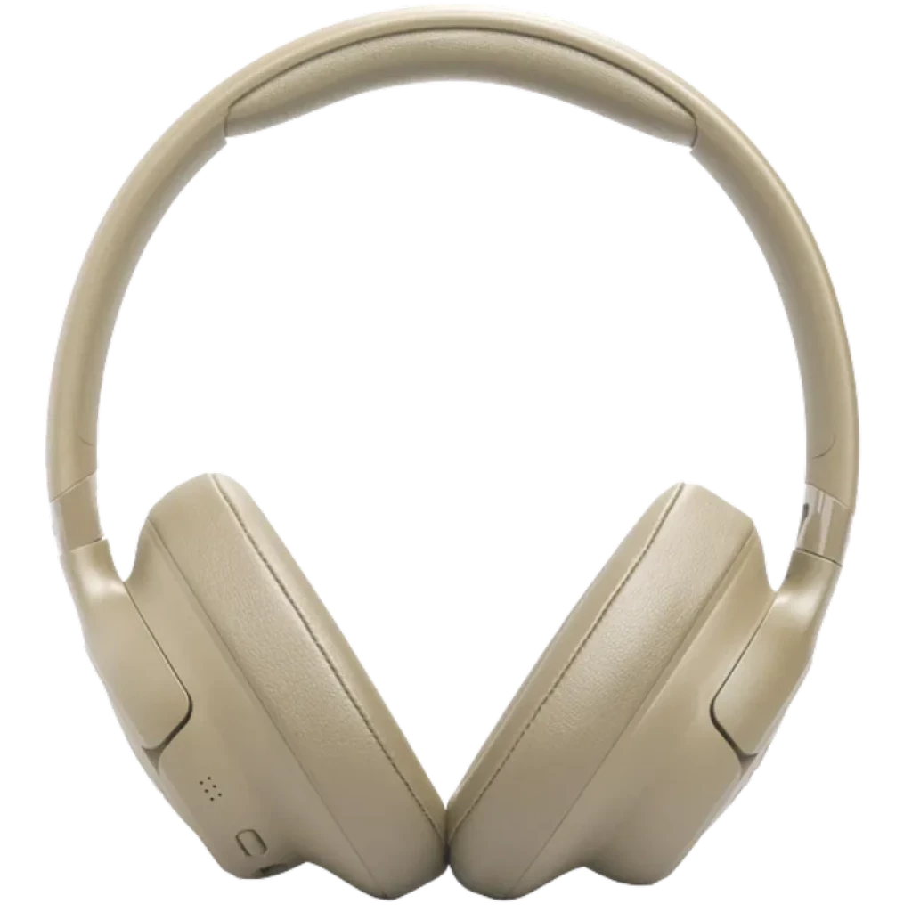 Auriculares circumaurales beige con diadema acolchada, copas giratorias y botones integrados; diseño plegable y acabado mate JBL Tune 730BT Bluetooth 6.0