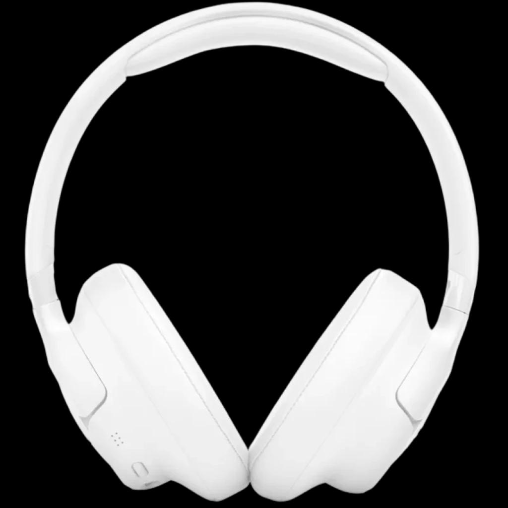 JBL Tune 730BT Branco, auscultadores circum-aurais sem fios com arco acolchoado, conchas grandes dobráveis e botões laterais discretos