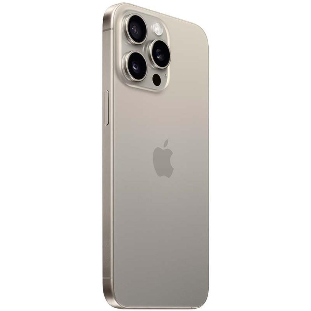 iPhone 15 Pro Max 5G 256 Go titane naturel reconditionné État Premium dos en titane brossé logo Apple argenté triple capteur photo pro grand module