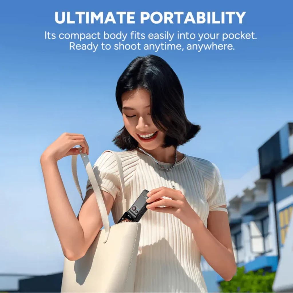 SJCAM C400 Pocket 4K cámara modular 3 en 1 con cuerpo compacto, pantalla giratoria y diseño de bolsillo; ideal para llevar y grabar en cualquier lugar