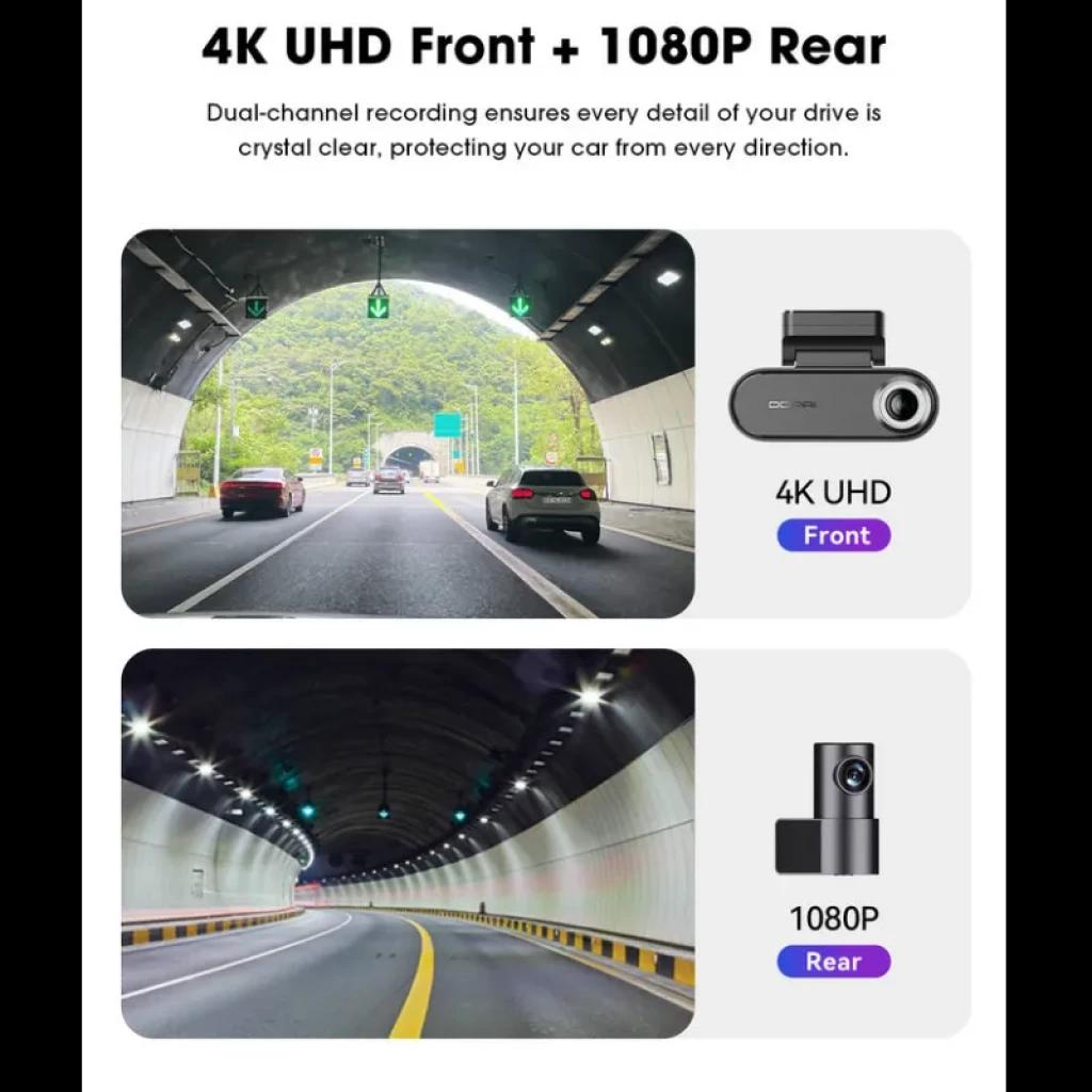 Caméra voiture DDPAI N5 Dual 2026 2CH 4K, avant 4K UHD et arrière 1080p, double canal pour vues nettes et couverture complète des trajets