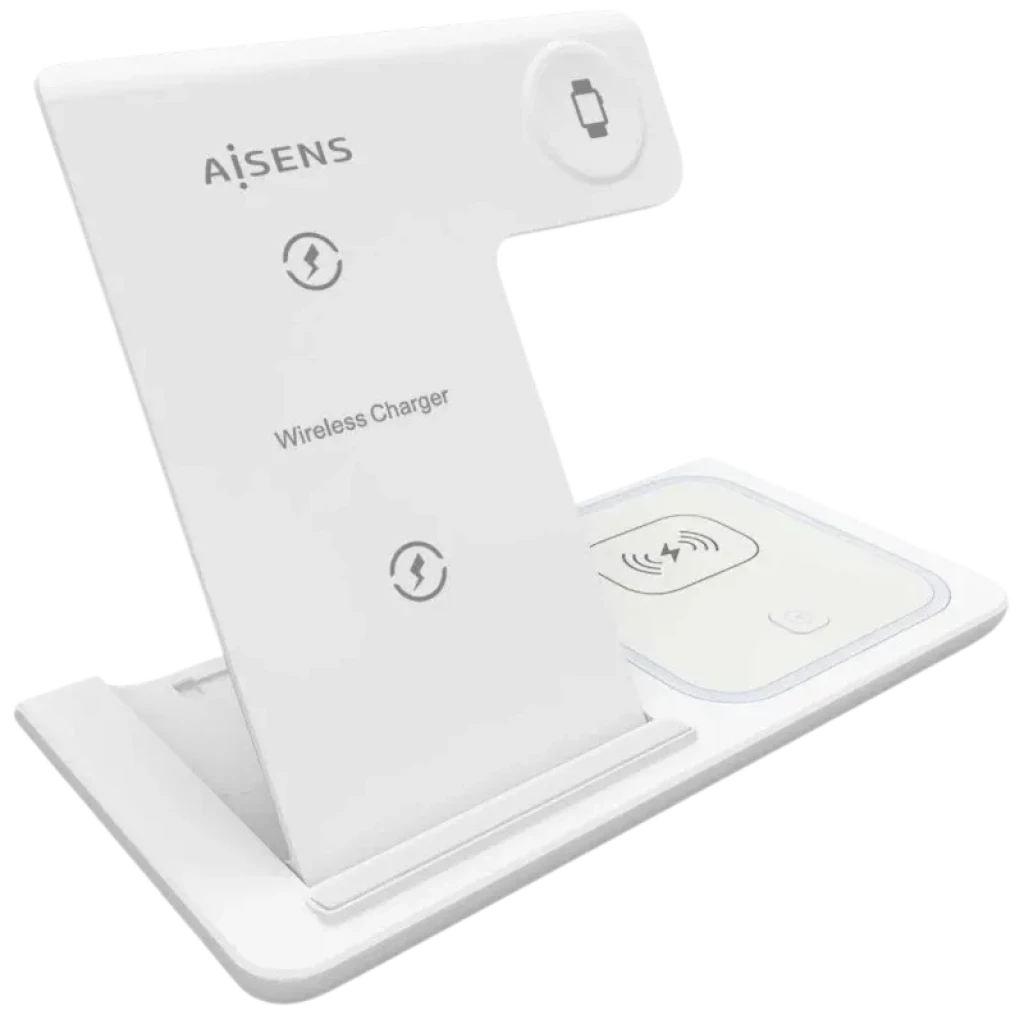 Aisens ASCH-15W3WC044-W 3 em 1 Qi 15 W Dobrável Branco - Base de carregamento sem fios