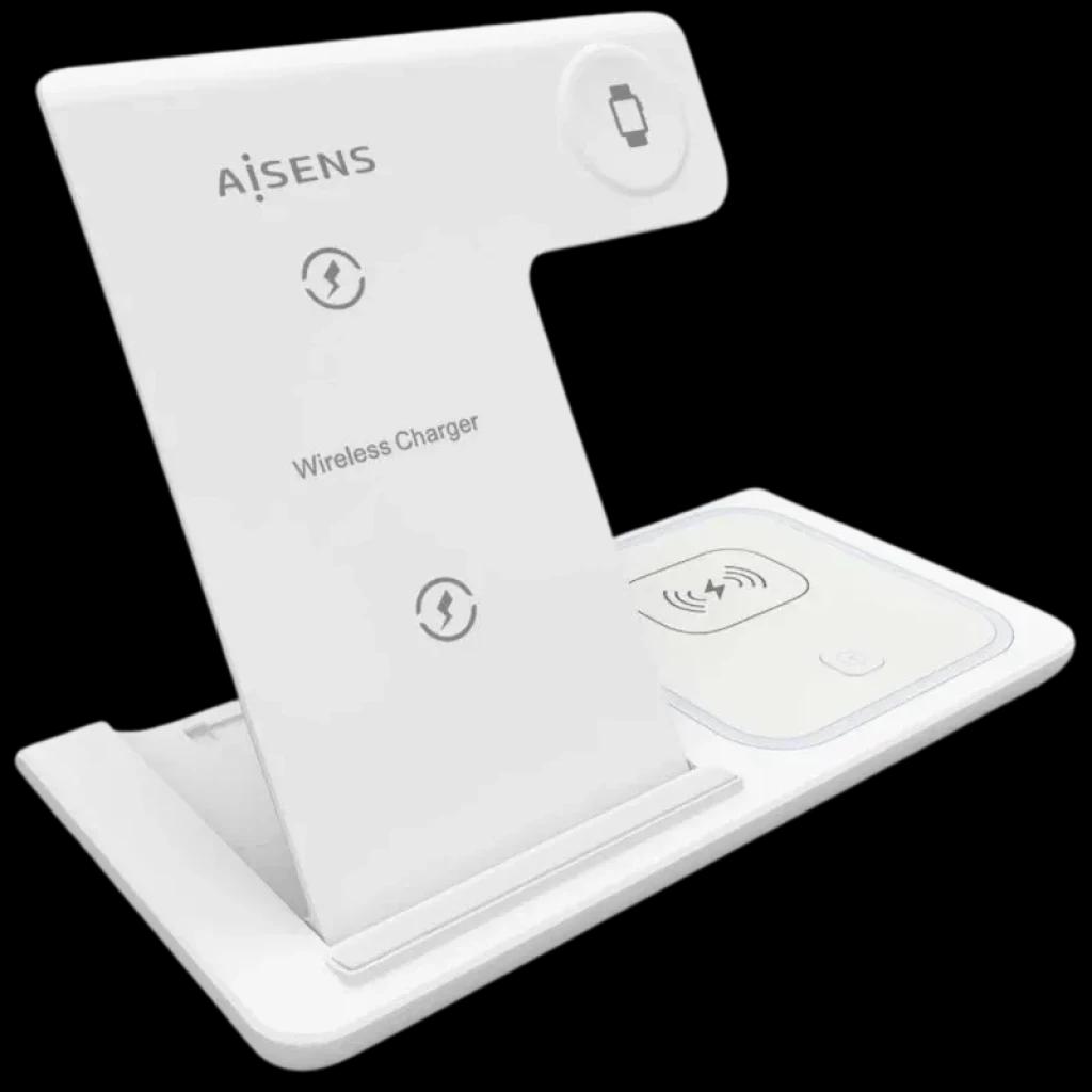 Aisens ASCH-15W3WC044-W 3 em 1 Qi 15 W Dobrável Branco - Base de carregamento sem fios