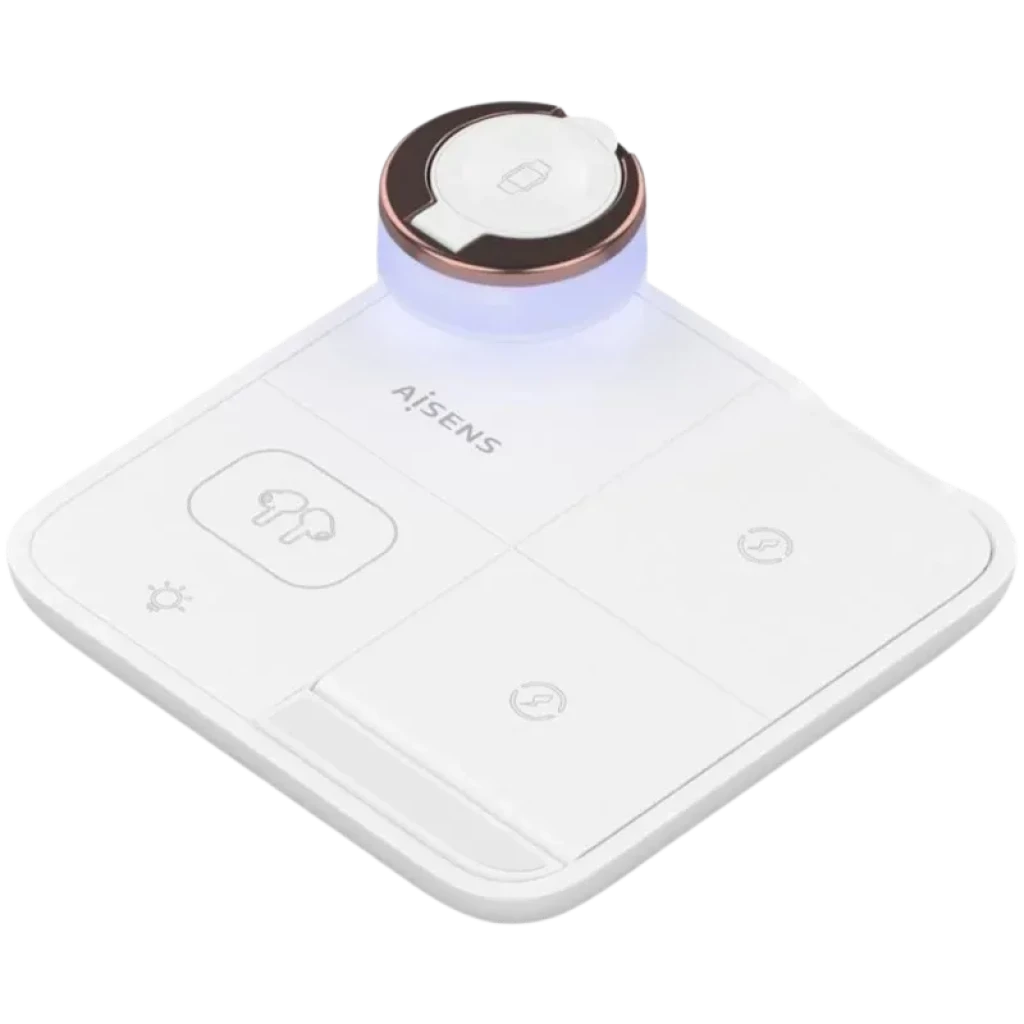 Aisens ASCH-15W4WC061-W Chargeur sans fil 4 en 1 15 W Qi Blanc