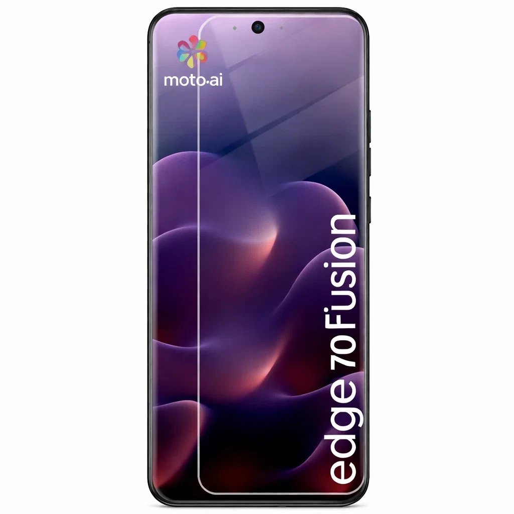 Protector de cristal templado 3D Full Screen para Motorola Moto Edge 70 Fusion, cobertura total curva, alta transparencia y bordes negros ajustados